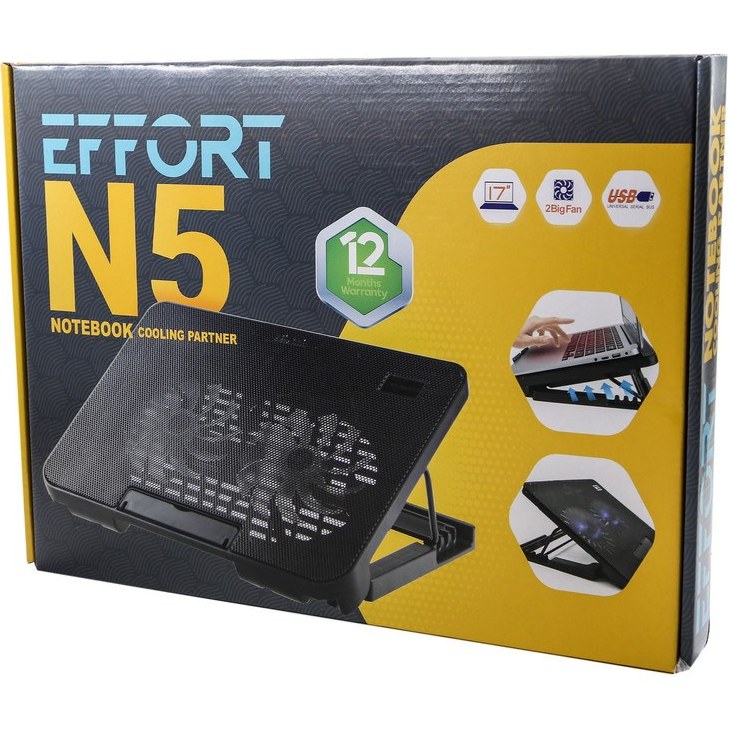 خنک کننده لپ تاپ ایفورت مدل N5 ا EFFORT N5 Coolpad