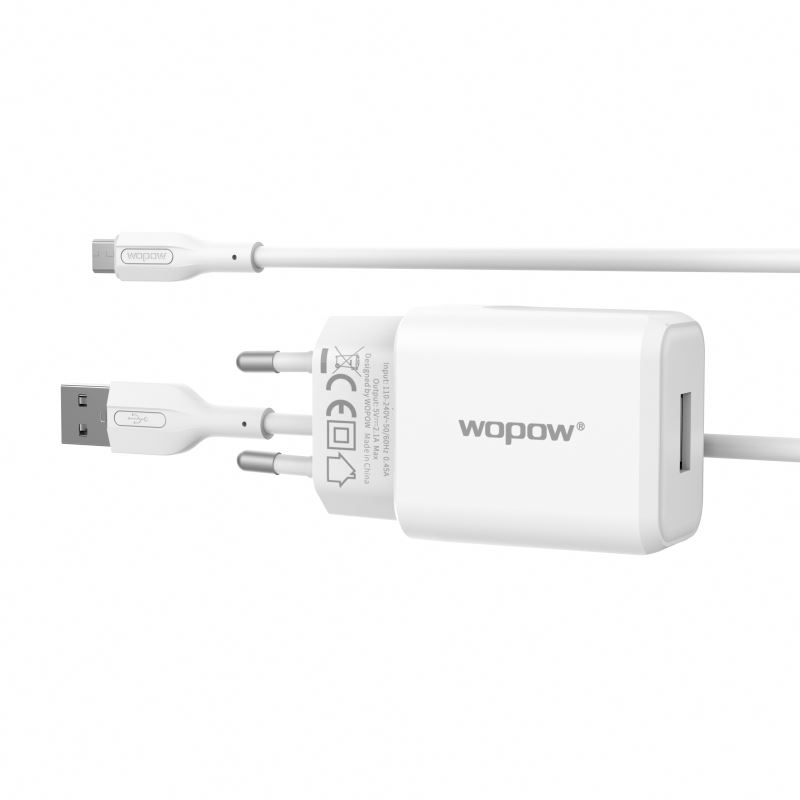 شارژر دیواری WOPOW مدل WA03M همراه کابل 1.2متر