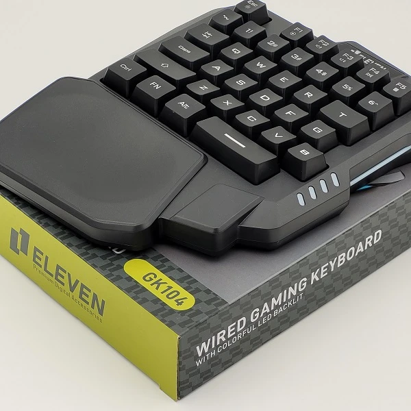 کیبورد گیمینگ ایلون مدل GK104، سوییچ ممبران، Tenkeyless، نورپردازی LED RGB