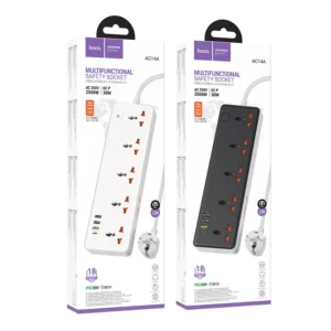 شارژر و چند راهی برق PD30WQC3.05 sockets EU هوکو مدل AC14A