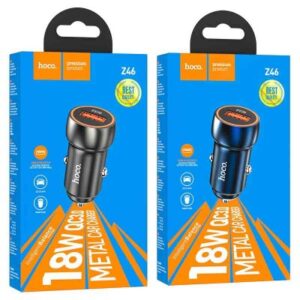 شارژر فندکی هوکو مدل Z46 QC3.0 18W به همراه کابل تبدیل usb-c